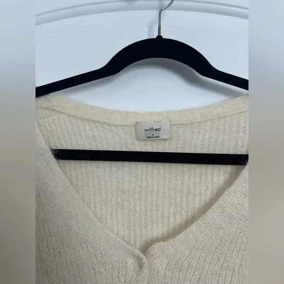 Aritzia Wilfred Mohair Alpaca Blend Cozy Cream Women's Sweater size small - Picture 6 of 11